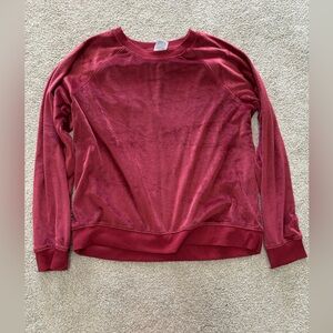 Red crew neck